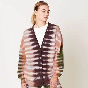 Raquel Allegra Vertical Landscape Tie-dye Cardigan. Size 0